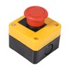 DEWIN Emergency Stop Push Button Switch, Red Sign Emergency Stop