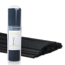 YISOWUH Reed Diffuser Sticks - Reed Sticks -Diffuser Refills - Natural Essential Oil Aroma Diffuser Sticks Rattan Wood Replacement for Aroma Fragrance 120 PCS(19cm*3.5mm Black Color)