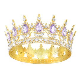 DRESHOW Queen Crown for Women Rhinestone Crystal Tiara Princess Crowns Wedding Headband Costume Party Hair Accessories Bridal Wedding Prom Birthday Party Crown Headband