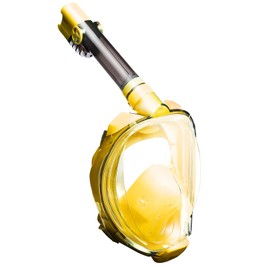 PIVOT-GEAR Snorkel Mask for Kids, Adults, Snorkeling, Snorkel Mask, Underwater Mask, Gray x Yellow, S/M