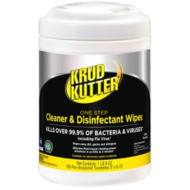 Krud Kutter Pro 367508 One Step Cleaner & Disinfectant Wipes, 160 Wipes