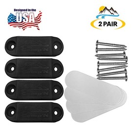 #1 Selling/Rated - Magnetic Baggage Door Catch - Holder - Clip - Latch for RV, Trailer, Camper, Motor Home, Cargo Trailer, Boat Compartments - Replaces Plastic Spring Clips (Black 2-Pair)