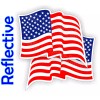 Unbranded/Generic pair - Wavy REFLECTIVE American Flags Vinyl Hard Hat