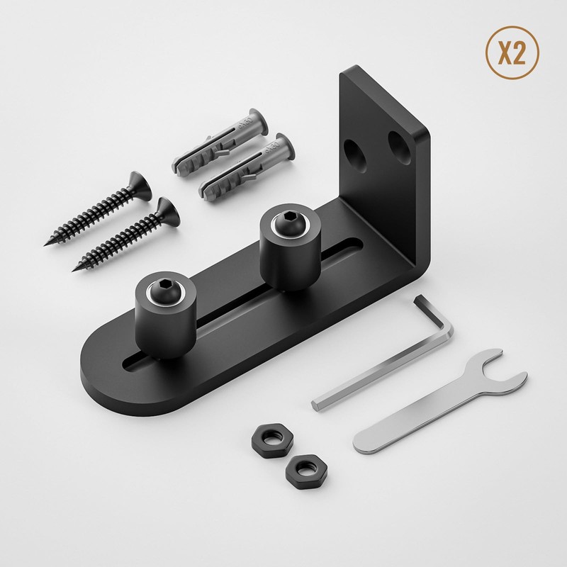 2 Pack Sliding Barn Door Bottom Floor Guide, Wall Mounted