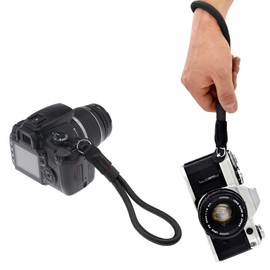 Correa de muñeca antiarañazos, cordón de algodón suave y cómodo para cámara DSLR (negro), Negro, 22x5.5x1.3cm