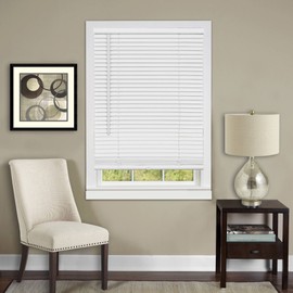 Anochecer Collection Cordless Vinyl 1-Inch Room Darkening Mini Blind- Pearl White - 39" x 64" (Actual Measurement 38.5