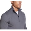 Weatherproof Vintage Mens Long-Sleeve Quarter-Zip Fleece Sweater (Grey, X-Large)