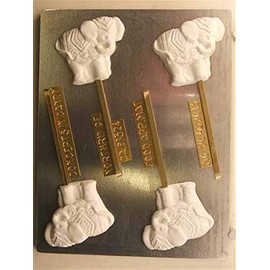 Cute Circus Elephant With Blanket Lollipop Candy Mold AO264