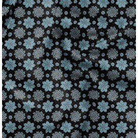 Soimoi Black Cotton Duck Fabric Artistic Floral Print Fabric by Yard 42 Inch Wide