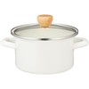 Pearl Metal HB-1367 Enameled Two-Handled Pot, 5.9 inches (15 cm),