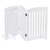 SEGAWE Freestanding Wooden Dog Gate, 24" Height, Step Over Fence,