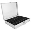 12 Grids Aluminum Watch Display Storage Box Rectangular Suede Side