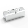 GASHER Aluminum Air Manifold 2 Way 4 Port Pneumatic Air