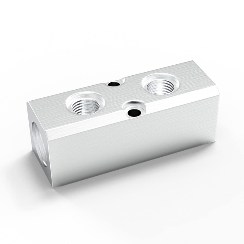 GASHER Aluminum Air Manifold 2 Way 4 Port Pneumatic Air