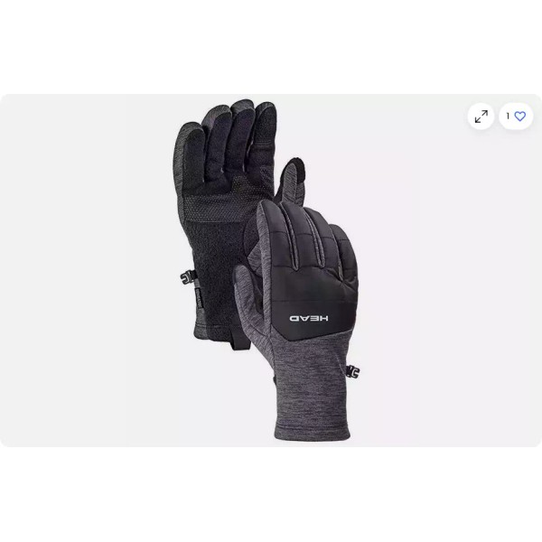 Head Men's Hybrid Glove - Space-dyed Graphite - Size: Small-