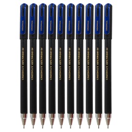 GELStic Gel Pens, BLUE, Fine Point (0.7mm), Pack of 10, Smooth Glide Gel Pens, Waterproof Ink, Quick Dry, School Office Home Use, iZOFAX Black Ball Pen