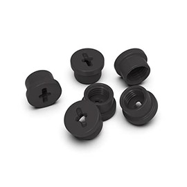 JILINWEI 6Pcs Bladder Valve Screws for Riddell Speedflex Helmet & Speed Lcon, High Impact Resistant Valve Cap, Black