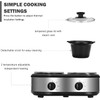 Dual Slow Cooker Buffet Server Food Warmer with 3 Adjustable