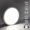 LightingWill 8.9 Inch LED Flush Mount Ceiling Light Fixture, 5000K