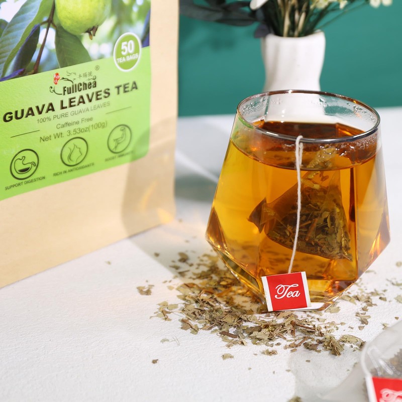 FullChea - Guava Leaves Tea Bags, 50 Teabags - Hojas