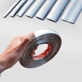 Takelablaze Car Plating Tape Plating Molle Body Bumper Protection Protector Length Length 16.8 ft (5 m) Universal Silver (Width 10mm)