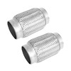 SVULK Exhaust Flex Pipe, 2.75" Double Braid Stainless Steel Flexible