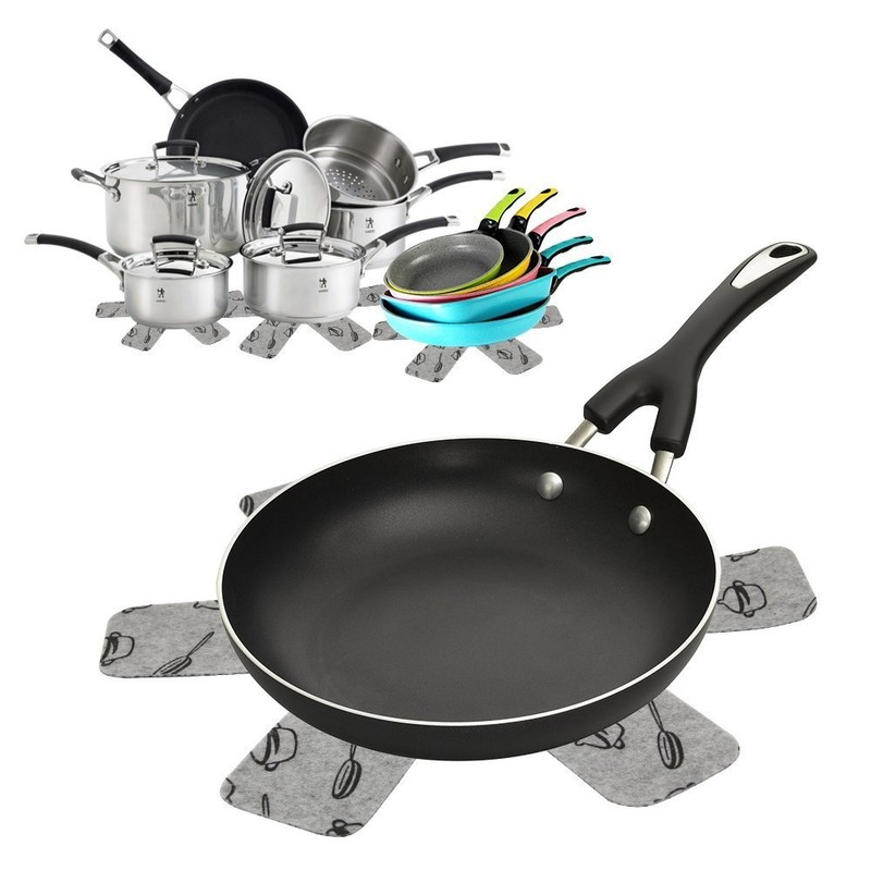Pan Protectors 9 Pcs, Non-Slip Pot Protectors Separators Stoves and