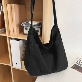 RIVERICH Canvas Hobo Crossbody Shoulder Tote Bag for Women and Men Large Messenger Bag