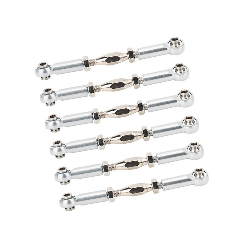 6Pcs Aluminum Alloy Adjustable Push RodsTurnbuckle Rod Linkage Accessories for