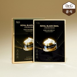 Dr. G 닥터지 로얄 블랙 스네일 크림 마스크 10매 Dr. G Royal Black Snail Cream Mask 10 Sheets