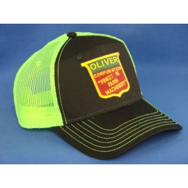 Otto Oliver Tractor Hat - Black & Neon Green Mesh - Super Fleetline Logo - Snapback