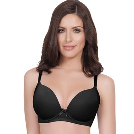 Parfait by Affinitas Women's Casey Plunge Molded Bra, Black, 34G