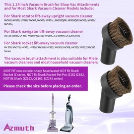 25mm Soft Horsehair Vacuum Dusting Brush, Universal Vacuum Brush Attachments for Shark Shop Vac and for Most Household Cleaner - 2Pcs