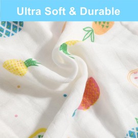 norinori Baby Muslin Face Cloths Pack of 6 Newborn Muslin Squares 100% Soft Bamboo Cotton Multi-Purpose Baby Towels 25 x 25 cm Children's Bath Towel for Boys and Girls Random Colour