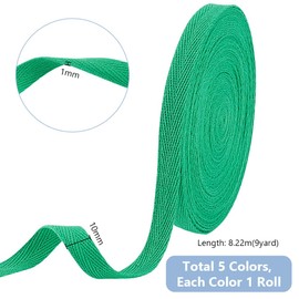 PH PandaHall 45 Yards/ 41m 5 Colors Drawstring Replacement Flat Drawstring Cord Rope, 10mm/ 0.39inch Soft Drawstring Cord Twill Sweatpants Drawstring for Hoodie Pants Sweater Garment Accessories