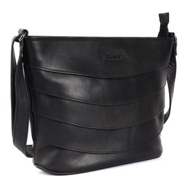 Benthill Women's Leather Handbag, Shopper Made of Soft High-Quality Genuine Leather, Vintage Fashion Bag, Shoulder Bag, black