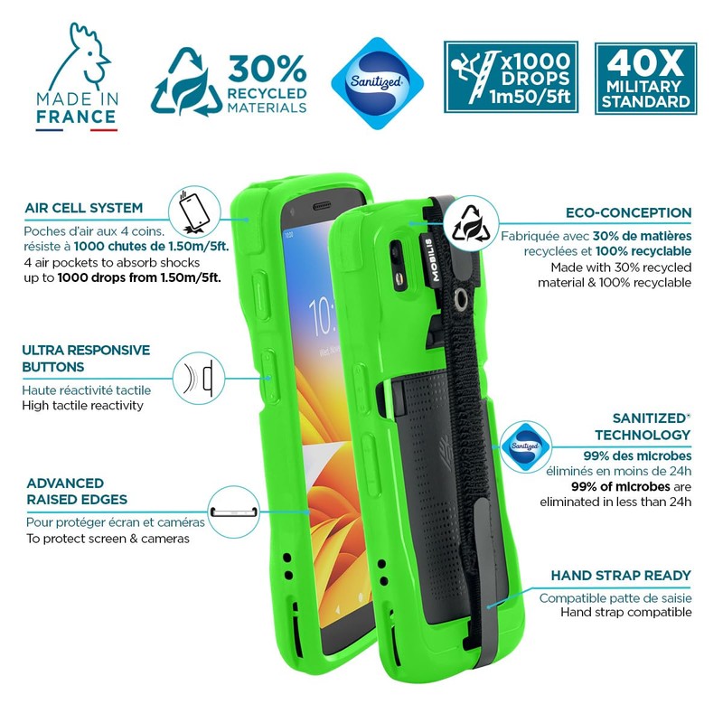 Mobilis Case for Zebra TC22 TC27 with Anti-Drop Hand Strap