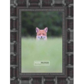 Poster Palooza 12x16 Bamboo Black Wood Picture Frame - UV Acrylic, Foam Board Backing, & Hanging Hardware Included!