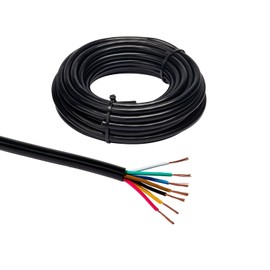 BEIJISTAR 5 m Vehicle Cable 7 x 0.5 mm² Round Cable, 12 V 24 V 7 Core Trailer Cable, 7 Core Electric Cable FLRYY Car for Caravans Lorries RV Trailers