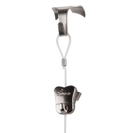 STAS Moulding Hook + Perlon Cord with Loop 59" + Zipper Hook (Chrome / Silver)