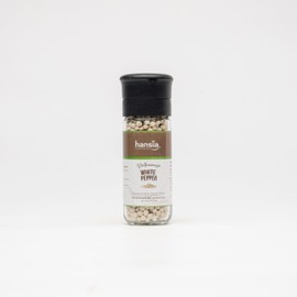 Hansia White Pepper Corn, natural spices, Premium Quality for marinades, sauces, and salad dressings, Source of Natural Fiber, Protein, Vitamin and Iron |Gift Giving (White Pepper, (Pack of 1)) (50GRAMS)