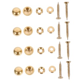 TEHAUX 16pcs Thicken Copper Fixing Nails for Mirrors and Furniture Flat Advertising Caps for Elegant Decoration Easy to Install Secure Threaded Design for Indoor and Outdoor Use