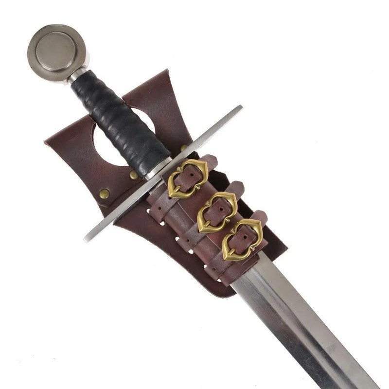 Pera Peris Medieval Style Adjustable Sword Holder with 3 Leather