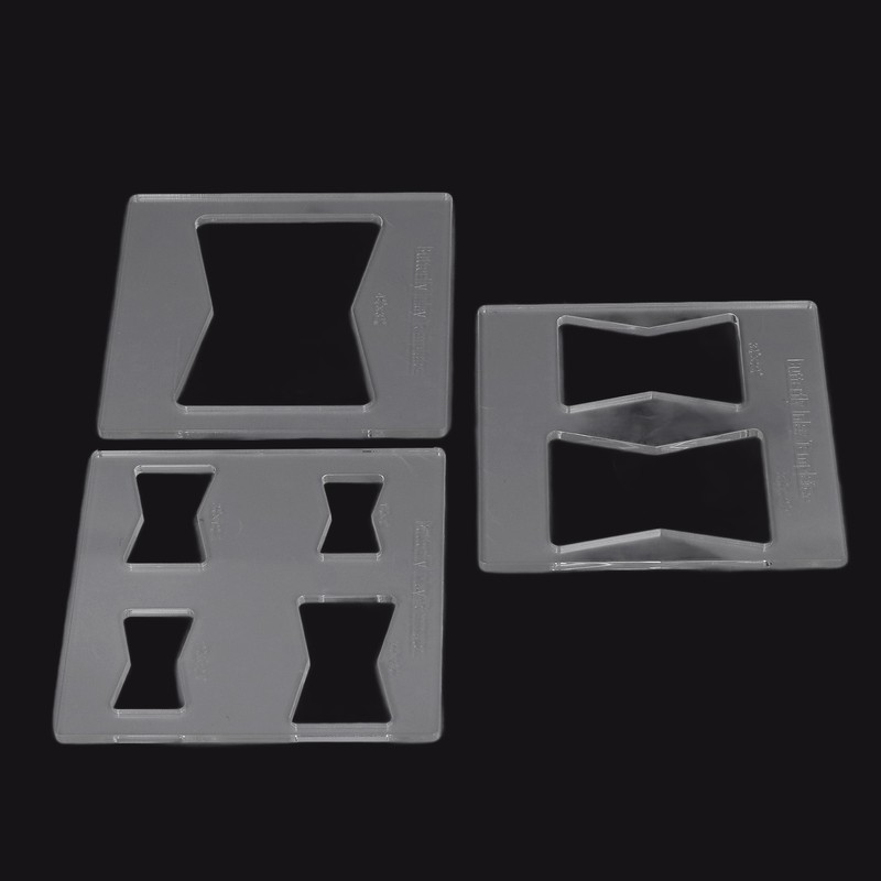 3Pcs 6x6 Inches Butterfly Key Inlay Template Router and Decorative