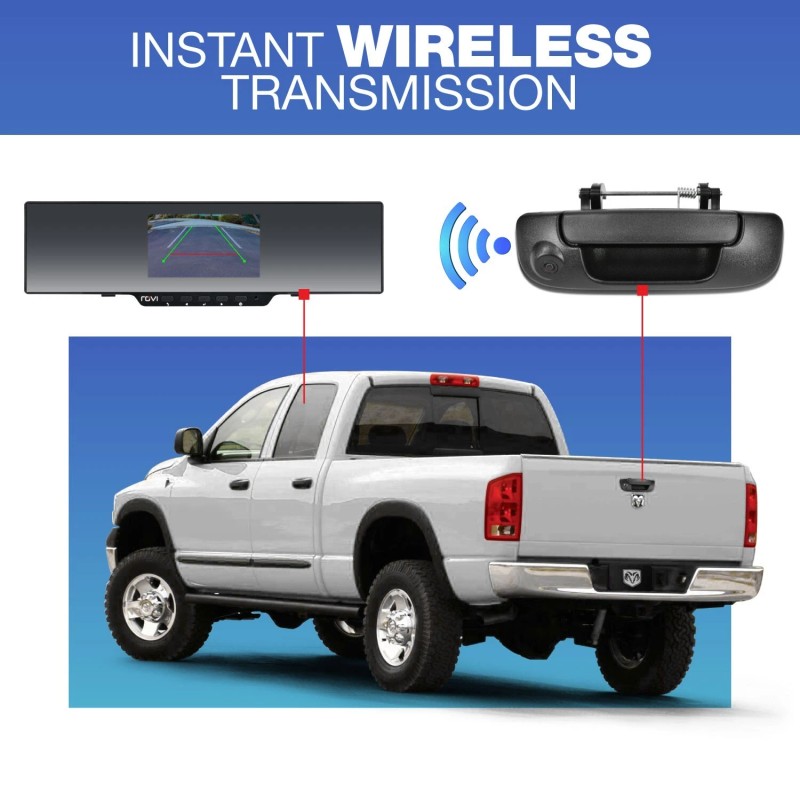 Toption NEW Wireless Tailgate Camera Rear View Backup Cam~02~08 Dodge