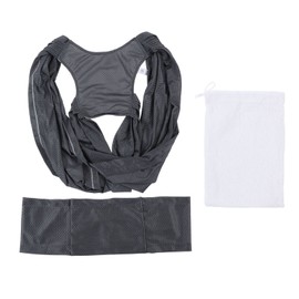 Baby Wrap Carrier Hands Free Breathable Adjustable Infant Cotton Sling For Toddler Dark Gray Large Size