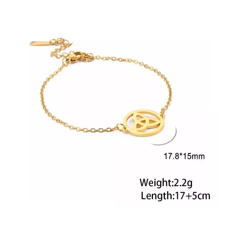 COLIBRI ALEGRE Pulsera Nudo De Bruja Mediana Dorado