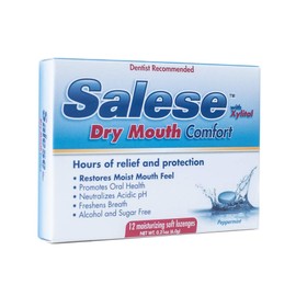 Salese Dry Mouth Relief, Xylitol, Time Release, Oral Health Lozenges, Peppermint Flavor