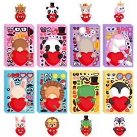24 Pack Make a Face Animal Stickers - Make Your Own Sticker, Confessions Heart Pets Sticker for Kids DIY Make Creative Face 700+ Stickers as Gift of Festival, Reward, Birthday, Party Favor, Kids Party Favors