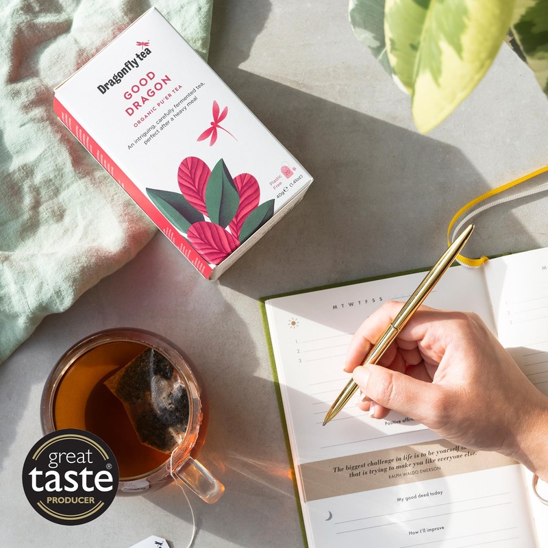 Dragonfly Good Dragon Pu'er Tea | Pack of 4 x